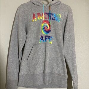 Bape Pullover Hoodie Tye Dye Size Small